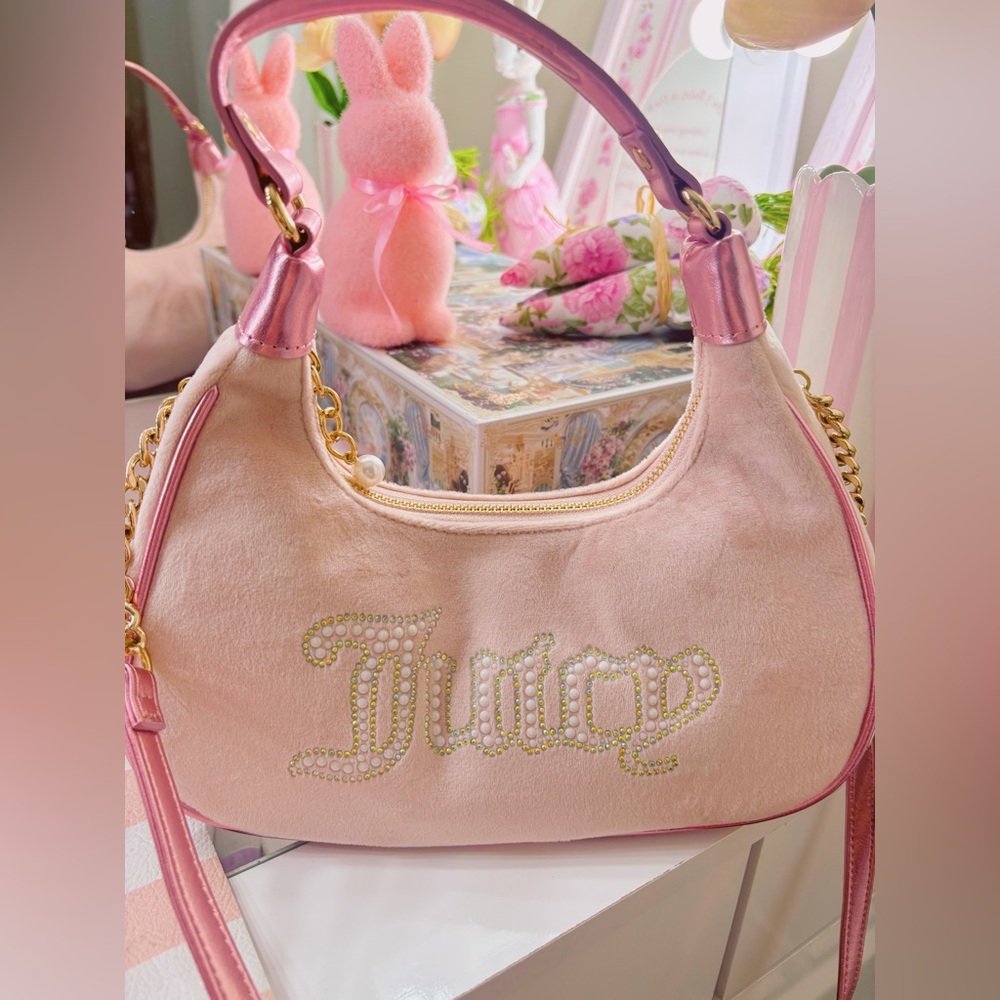 Pink Embellished Shoulder Bag - Juicy Couture.